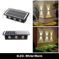 ราคา Fimilo 6 LED โคมไฟติดผนังพลังงานแสงอาทิตย์สวนกลางแจ้งในครัวเรือน IP65 โคมไฟติดผนังกันน้ำ Light Up และ Down รั้วสวนไฟตกแต่งไฟเครื่องซักผ้าฝาผนังพลังงานแสงอาทิตย์ (20690850041)