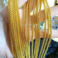 ราคา สร้อยคอ m249 ลายผ่าหวาย หนัก 1 บาท ยาว 24 นิ้ว งานหุ้มทองนำเข้า หนัก 1 บาท ขนาด 3 มิล สร้อยคอทองชุบ สร้อยคอ (19290610033)