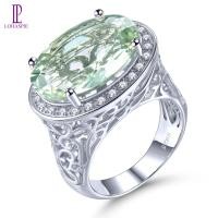 ราคา Lohaspie เครื่องประดับบริสุทธิ์11กะรัต925แหวนเงินแท้แท้แหวนแหวนพลอยอเมทิสต์สีเขียวสีเขียวธรรมชาติแหวนเงิน925แท้เครื่องประดับหินแหวนแฟชั่นผู้หญิง (19671561428)