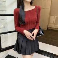 ราคา เสื้อครอปสั้นไหมพรม แขนยาว ดีเทลขนฟรุ้งฟริ้ง น่ารักสุดๆ สินค้าพร้อมส่ง C587 (18009894705)