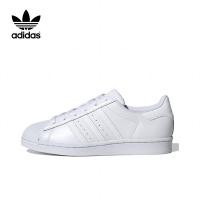 ราคา กล่องเดิม รองเท้าผ้าใบผู้ชายและผู้หญิง adidas original Superstar low top สีขาวล้วน (20123710437)