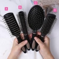 ราคา แปรงหวีผม หวีนวดศรีษะ ด้ามพลาสติก หวีกลมไดร์ผม หวีป้องกันไฟฟ้าสถิตย์ หวีบาร์เบอร์ HSZ41 (8272706281)