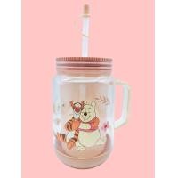 ราคา แก้วน้ำ แก้วมีหูจับ มีหลอด แก้ว2ชั้น แก้วลายการ์ตูน ลิขสิทธิ์แท้ 550 ml และ 400 ml (19462096807)