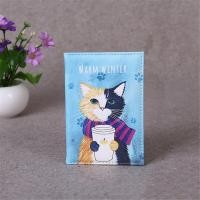 ราคา ซองใส่บัตรหนังสือเดินทางเคสใส่บัตรสำหรับผู้ชายกระเป๋าเงิน PU ลายการ์ตูนรูปแมวสำหรับเดินทาง (11480800865)