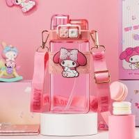 ราคา Sanrio Kuromi สูงมูลค่าฟางถ้วย Cinnamorroll การ์ตูนกระบอกน้ำน่ารักเด็กความจุขนาดใหญ่สำหรับนักเรียนกระบอกน้ำ (19606073824)