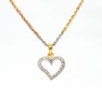 ราคา Happy Jewelry จี้หัวใจ ฝังเพชรเป็นรูปหัวใจ ทองแท้ 9k 37 5 เพชรเกสร PD170 (19953107304)