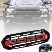 ราคา กระจังหน้า หน้ากระจัง โลโก้สีเทา ขอบแดง รุ่น ฟอร์ด เรนเจอร์ FORD RANGER XLT ปี 2018 2020 สีดำด้าน 1 ชิ้น (7555704172)