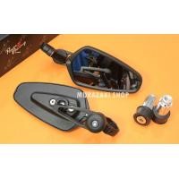 ราคา กระจกปลายแฮนด์ power Racing F สีดำ ราคา500 (551036871)