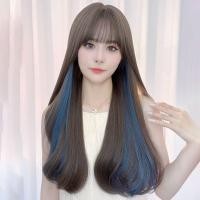 ราคา Tse ผมยาววิกผมผมตรงยาวตาข่ายสำหรับผู้หญิงสีแดงหูแขวนจุดย้อมผมยาวลอนอากาศที่คลุมผม Liu Hai สไตล์ปลอกหุ้มหัวไม้กอล์ฟเต็มตัว Kn Gl188 (20294097933)