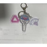 ราคา Kpop BTS พวงกุญแจ EXO NCT สองครั้งกำมะหยี่สีแดง Stray เด็ก Seventeen Monsta X พวงกุญแจอะคริลิค DIY Key Ring Gift (16251128120)