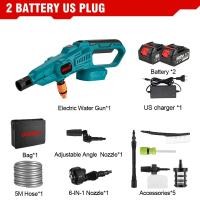 ราคา น้ำแรงดันสูงเจ็ท200Bar 200 W ล้างรถไร้สายไร้แปรงถ่าน588VF น้ำยาขัดกระเบื้องปูพื้นปืนฉีดน้ำน้ำแรงดันสูงสำหรับ Makita 18V เครื่องล้างน้ำชลประทานในสวน (21061452392)