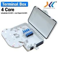 ราคา ตู้เเยกสายไฟเบอร์ออฟติก กล่องพักสาย Fiber Optic Box กล่องสำหรับพักจุดเชื่อมต่อสายไฟเบอร์ออฟติก 4 Core (20547254614)