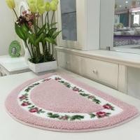 ราคา 40x6 0ซม 50X80ซม 5สีครึ่งวงกลมดอกไม้พิมพ์พรมห้องน้ำ Pastoral Garden Rustic พรมเช็ดเท้าดูดซับ Pad Bath Mats พรมกันลื่น (16109245755)
