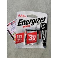 ราคา Energizer Max E92 ถ่านอัลคาไลน์ BP4 AAA แพ็ค4ก้อน เอ็นเนอร์ไจเซอร์แม็กซ์ EXP 12 2029 (20455106233)