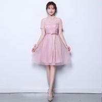 ราคา ใหม่ ชุดมินิเดรส แฟชั่นเพื่อนเจ้าสาว สีชมพู สไตล์เกาหลี สําหรับเจ้าสาว (20473985888)