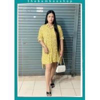 ราคา อก 44 ชุดเดรสสาวอวบ เสื้อเชิ้ตผ้าสปัน เดรสแฟชั่น เดรสยาว (17213886953)