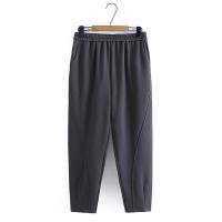 ราคา มีไซส์ใหญ่ Plus Size XL 4XL Womens Elastic Waist Black Grey Pants Solid Color Slim Female Trousers (17546205994)