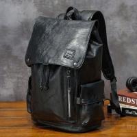 ราคา กระเป๋าสะพายหลังหนังแท้สิทธิบัตรกระเป๋าสะพายเดินทางผู้ชายแฟชั่นกระเป๋าเป๋แล็บท็อบลำลองกระเป๋านักเรียนเด็กวัยรุ่นเป้โรงเรียนชาย (17844294103)