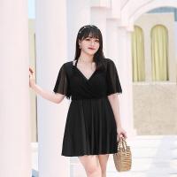 ราคา พร้อมส่งในไทย ชุดว่ายน้ำสาวอวบ พรางหุ่น ชุดว่ายน้ำสีดำ ชุดว่ายน้ำคนอ้วน swimsuit BIG SIZE ชุดว่ายน้ำไซส์ใหญ่ 9436 (17796966936)