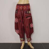 ราคา กางเกงม้งผ้าฝ้ายพิมพ์ลาย กางเกงผ้าไทย กางเกงผ้าฝ้าย กางเกงผู้หญิงเอวแต่งด้วยผ้าทอมือ ลายผ้าอาจแตกต่างกันนะ แต่สืเดียวกันค่ะ (17456662629)