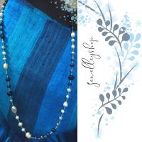 ราคา สร้อยคอไข่มุกแท้ มุกน้ำจืด สร้อยยาว 34 นิ้ว สี ขาว เทา ดำ (3505626577)