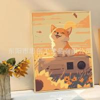 ราคา ขายดี ระบายสีตามตัวเลข DiY 40x50cm รูปวาด ระบายสี ภาพชุด ภาพวาดระบายสี ภาพระบายสีตามตัวเลข (20657674508)