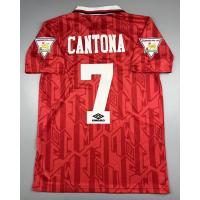 ราคา เสื้อบอล ย้อนยุค แมนยู 1992 คอเชือก เหย้า Retro Manchester United Home พร้อมเบอร์ชื่อ 7 CANTONA กัมมะหยี่ อาร์ม พรีเมียร์แชมป์ ตรงปี เรโทร คลาสสิค 1992 94 (20472880175)
