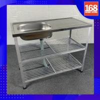 ราคา อ่างล้างจานสแตนเลส ซิ้งค์ล้างจานสแตนเลส 1หลุม3ชั้น F 613 (16436805654)