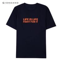 ราคา GIORDANO เสื้อยืดผู้ชาย แขนสั้น Men Printed Crew Neck Short Sleeve Tee 01091211 เสื้อยืดแฟชั่นลำลอง (19684477542)