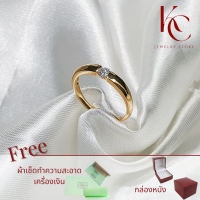 ราคา แหวนชายฝังเพชร Moissanite 4mm ตัวเรือนเงินแท้ 92 5 ชุบทอง 24K Ring metal Silver 925 gem type (17417702238)