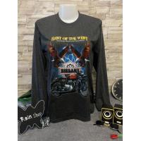 ราคา เสื้อยืดสีพื้นแขนยาวสกรีนลายหน้าหลัง สไตล์วินเทจ เสื้่อยืดสกรีนลายหน้าหลัง วินเทจ 90s (14983754825)