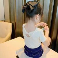 ราคา oKME เสื้อเด็กหญิง6 7 เสื้อยืดเด็กหญิงเปิดหลังผูกโบว์ฤดูร้อน เสื้อยืดแฟชั่นสาวไขว้หลังสีลูกกวาดสวย ๆ เสื้อครอปผ้ายืดทรงสลิมสไตล์สาวเกาหลี (18804522430)