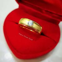 ราคา แหวนเพชร 009 รุ่นเคลือบทองหนาพิเศษ แหวนทองไมครอน แหวนทองชุบ แหวนทองสวย แหวนใส่ออกงาน แหวน (1872942615)