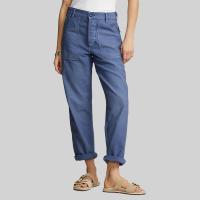 ราคา Sale Polo Ralph Lauren กางเกงผู้หญิง Pants Cotton Sateen Utility Pant รุ่น WMPOPNTNDL20145 สีฟ้า (20852677923)