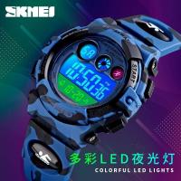 ราคา Skmei เด็กกีฬานาฬิกาเด็กที่มีสีสันไฟ LED 5bar กันน้ำนาฬิกาดิจิตอลอัตโนมัติวันที่สมบูรณ์ปฏิทินปลุกสัปดาห์แสดงนาฬิกาสำหรับเด็ก (1079894200)