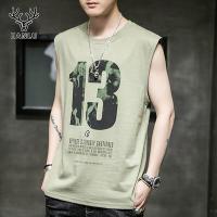 ราคา Hanlu เสื้อผ้าแฟชั่นผู้ชาย เสื้อกล้ามผู้ชาย เสื้อใส่ออกกำลังกาย เสื้อกกล้ามลำลอง เสื้อกล้ามพิมพ์ลายเลข13 24 แห้งเร็ว ใส่สบายๆ (6736166144)