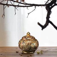 ราคา หม้อปิดทองเดินเส้นติดกระจก หม้อเล็ก กล่องใส่ของ กล่อง โบราณ หม้อ โบราณ ของวินเทจ Casket เปิดฝาได้ หม้อเก็บของ ขนาด8นิ้ว จัดส่งฟรี (18462460432)