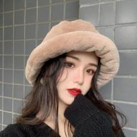 ราคา นุ่มกำมะหยี่ขนยาว Women S Winter Thicken Topi Bucket เกาหลีญี่ปุ่นสีทึบกลางแจ้งหมวกปานามา Faux Fur หมวกชาวประมง (16979460073)