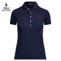 ราคา Original Ready Stock Ralph Laurens Womens Spring and Summer Slim Paul Lapel Short Sleeve POLO Shirt (18126660862)