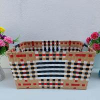 ราคา ตระกร้าสาน เส้นพลาสติกสาน ตะกร้าสานพลาสติก ตระกร้าจ่ายตลาด ตะกร้าใส่ผ้า ตระกร้าใส่ของ ตระกร้า ตะกร้าสาน หูเจาะ (12293825932)