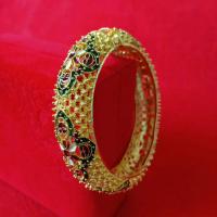 ราคา กำไลข้อมือลายดอกไม้ กำไลข้อมือเจ้าสาว เครื่องประดับชุดไทย กำไลข้อมือลายไทยสวยๆ (11494034265)