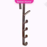 ราคา ที่แขวนประตู ตะขอแขวนประตู 5 ขอ ที่แขวนของเกี่ยวประตู ส่งคละสี Back Door Multipurpose Hanger (9809051806)