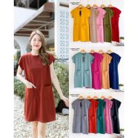 ราคา Gi ants NARA 19 SHOP เดรสคอกลมกระเป๋าหน้า ผ้าแมงโก้ ทรงสวย งานป้ายแท้ (15030920476)