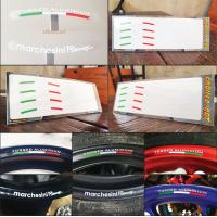 ราคา สติ๊กเกอร์ติดวงล้อ ติดขอบล้อ Marchesini V2 Sticker เกรดพรีเมี่ยม พื้นใสอักษรขาว (14674946737)