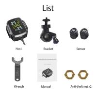 ราคา รถจักรยานยนต์ TPMS เครื่องวัดความดันลมยางแรงดันลมยางรถมอเตอร์ไซค์ระบบเตือนอุณหภูมิยางพร้อมที่ชาร์จ USB QC 3 0สำหรับแท็บเล็ตโทรได้ (21170664810)