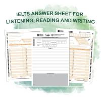 ราคา IELTS Answer sheet กระดาษคำตอบสำหรับฝึกทำข้อสอบ IELTS (15095392430)