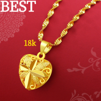 ราคา Local Stock มีเก็บเงินปลายทาง สร้อยทองไม่ลอก สร้อยคอระย้า ลายสี่เสาห้อยหัวใจ น้ำหนัก 2สลึง ยาว 18นิ้ว สินค้าขายดี ชุบเศษทองเยาวราช ชุบทอง100 งานฝีมือจากช่างเยาวราชทองไม่ลอกไม่ดำ สร้อยทอง ไม่ลอก2 จี้ท 