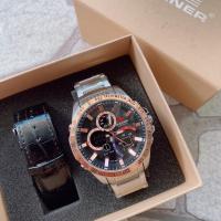 ราคา Watchtime D ziner นาฬิกาข้อมือยี่ห้อหรู แบรนแท้ กันน้ำ100 มีป้ายรับประกัน พร้อมสายหนัง สลับสายเปลี่ยนได้ พร้อมกล่องแบรนด์ (13370712130)