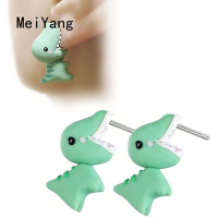 ราคา MeiYang ตุ้มหูรูปสัตว์น่ารักแฟชั่นสำหรับผู้หญิงการ์ตูนตลกไดโนเสาร์ฉลามสุนัขฮิปโปต่างหูเม็ดกลม (17428491794)