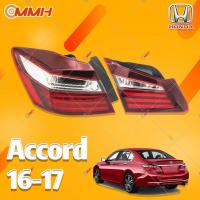 ราคา For Honda Accord tail lamp 16 17 G9 5 LED เสื้อ ไฟท้าย ไฟท้าย แต่ง ไฟท้ายไฟเบรค ไฟเลี้ยว Taillamp Taillight ไฟท้าย พร้อมทับทิม ไฟท้ายกันชนหลังสําหรับ ทับทิมในฝาท้ายไฟท้าย ไฟเบรก ไฟสัญญาณเตือน (2031543